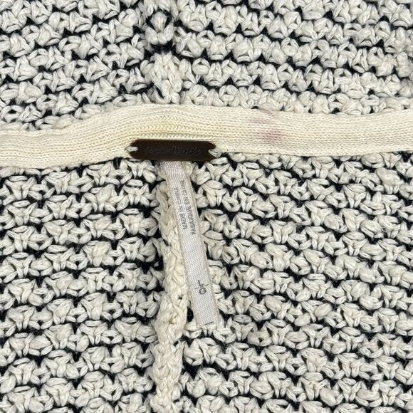 Free People Love Me Tender Cardigan Knit Open Front Slouchy Oversized Fringe Hem - Picture 6 of 8